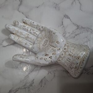 Decorative White and Gold Hand Sculpture